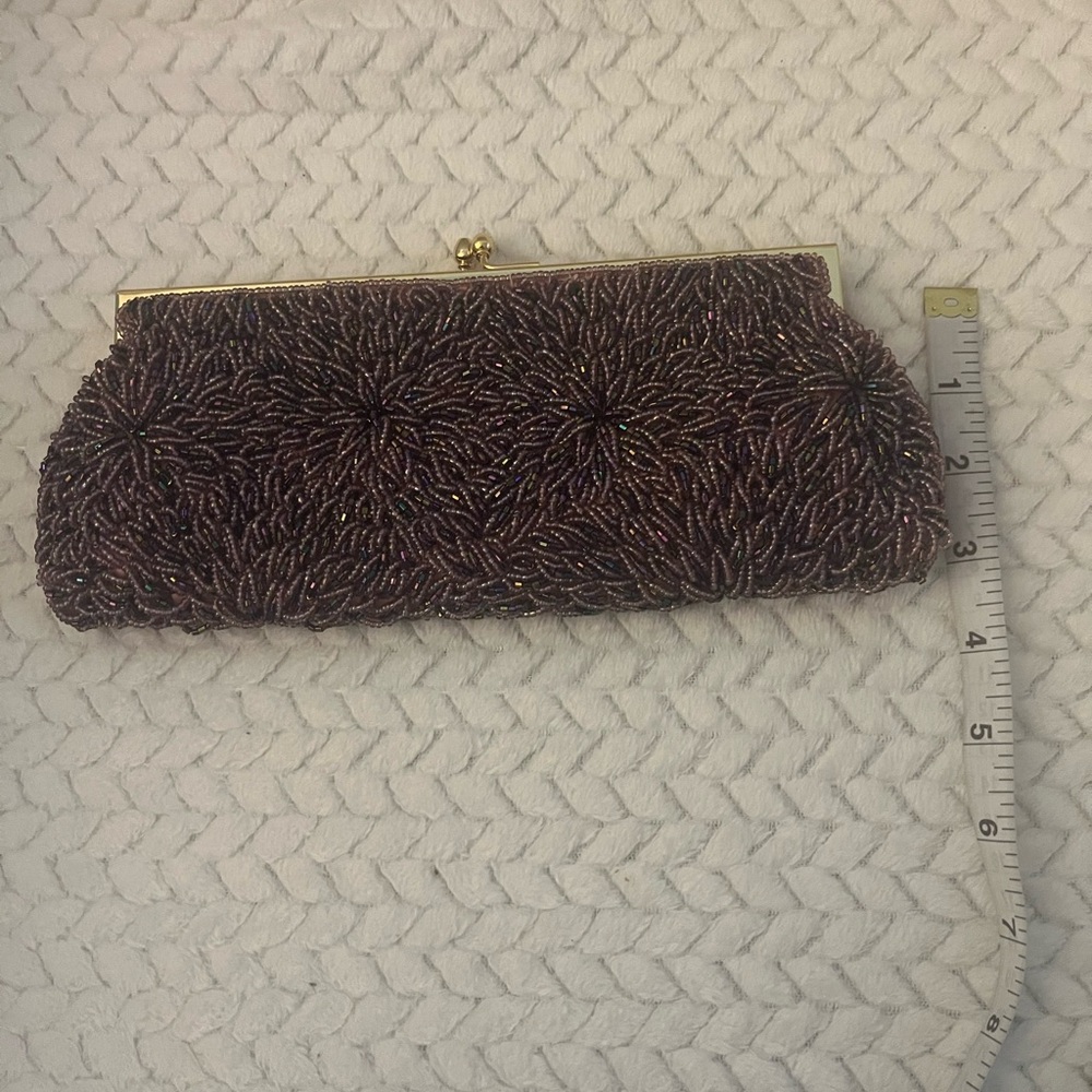 Valerie Stevens Purple Beaded Clutch - Picture 5 of 11
